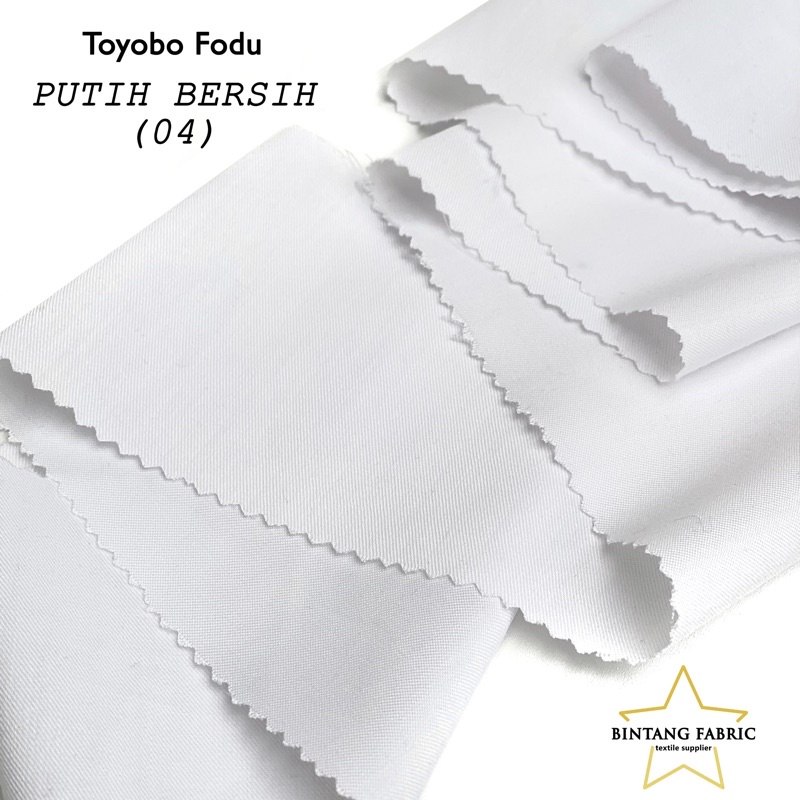 Bahan Kain Katun TOYOBO FODU 1 meter-Putih Bersih