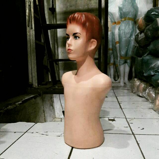 Patung manekin torso kepala anak