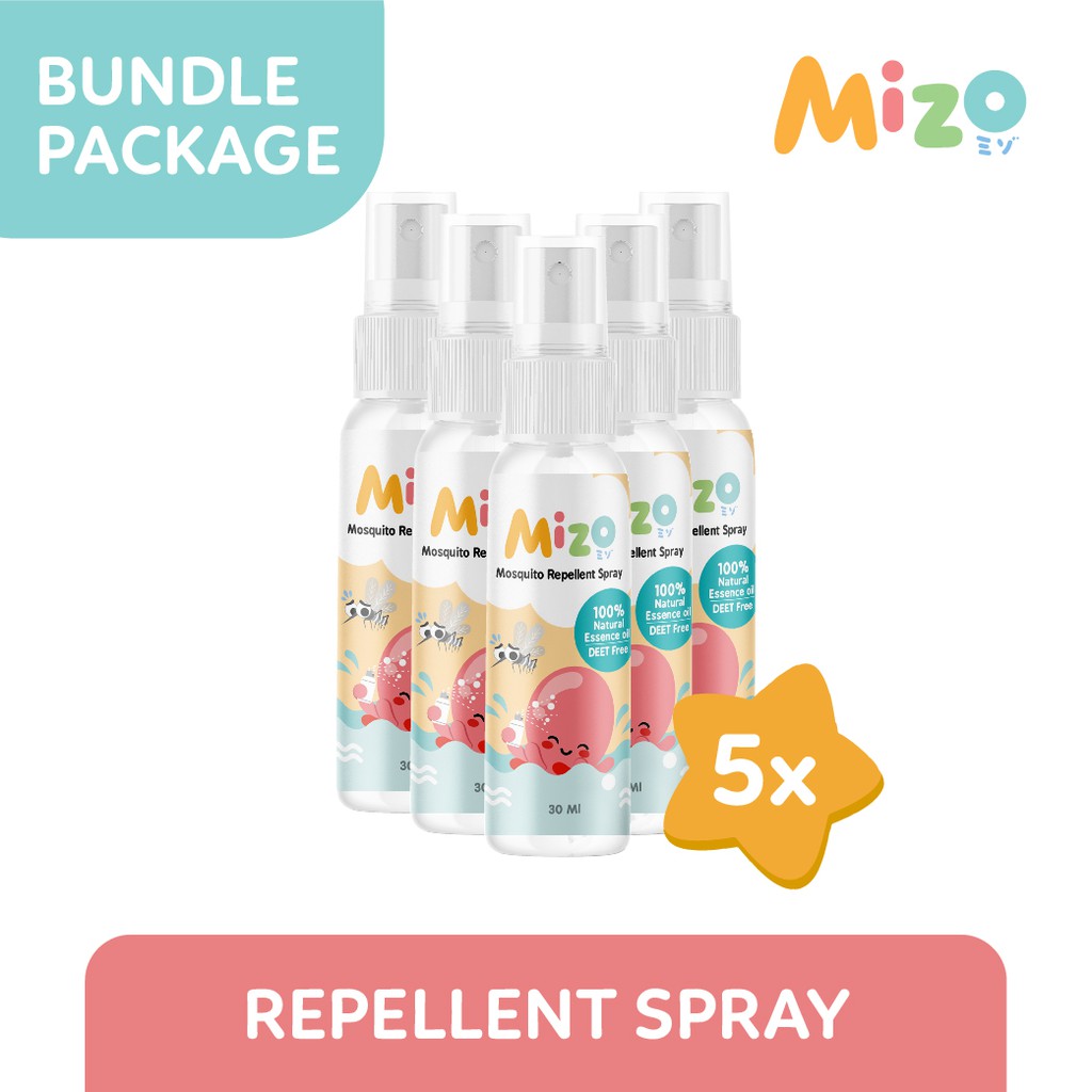 MIZO Mosquito Repellent Spray 30 ml X 5 Pcs