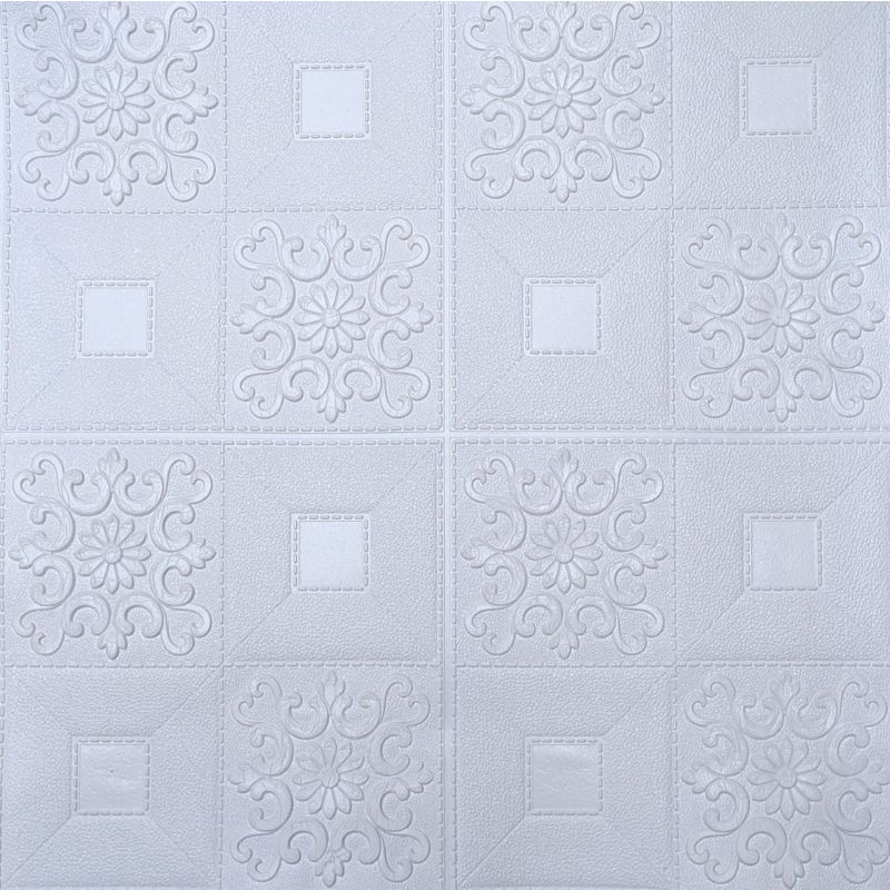 10 LEMBAR WALLPAPER 3D MOTIF BATIK 70x77CM / WALLPAPER BATIK CLASSIC WARNA-10LEMBAR BATIK PUTIH