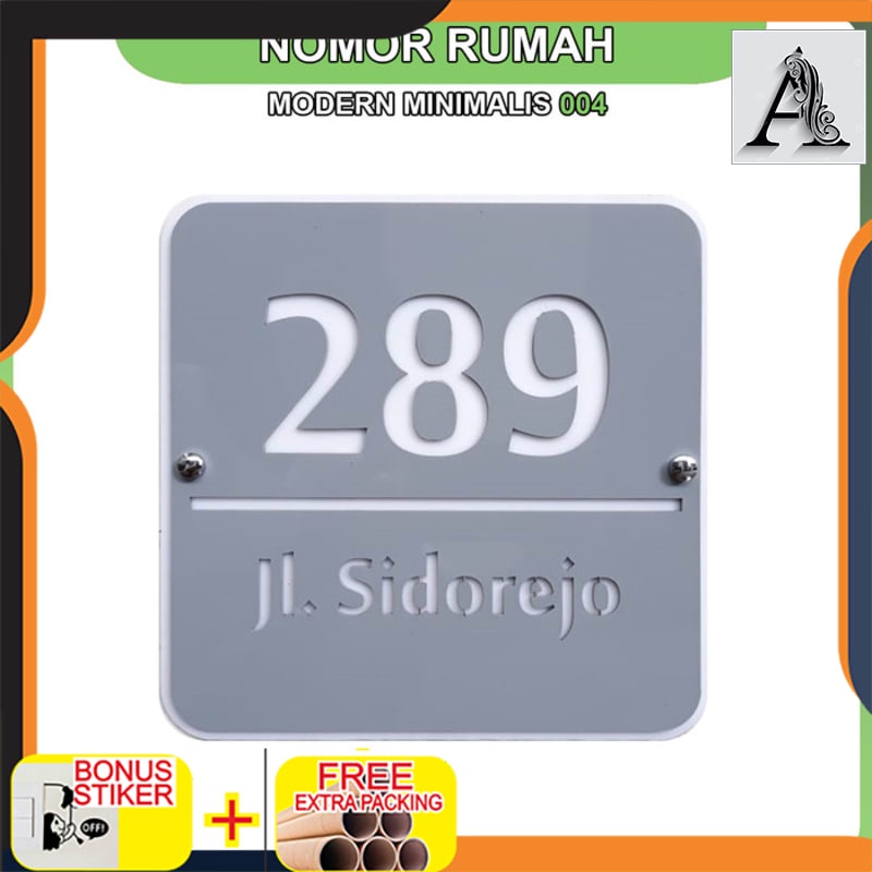 

Grosir Nomor Rumah Akrilik Modern Minimalis Model 004