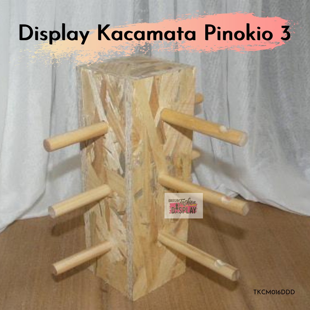 Display Kacamata Kayu Premium Stand Pajangan Kacamata Pria Wanita Rak Aksesoris Kacamata (BH)