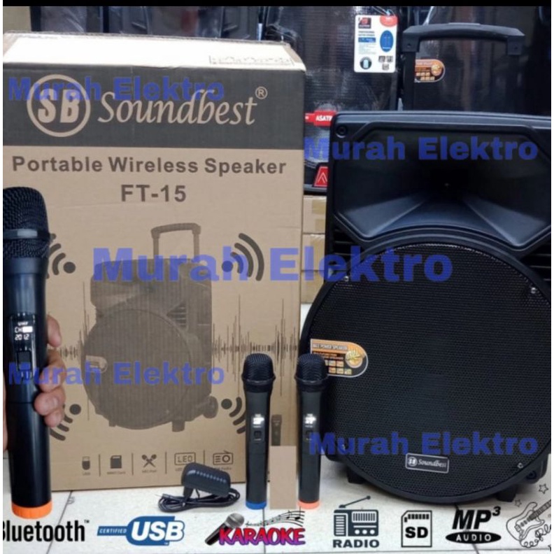 Speaker Portable Meeting Wireless Soundbest 15inch Support Bluetooth