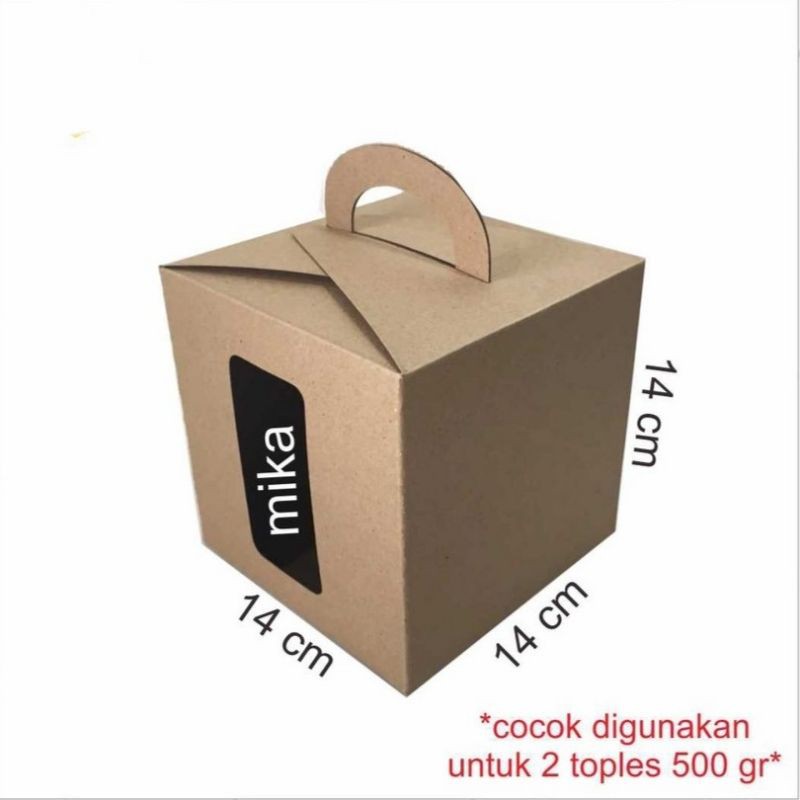 

Box, Packing, Kemasan, Dus, Toples Box, Cake Box, Gift Box Hampers kotak Toples Kue 500gram TB141414