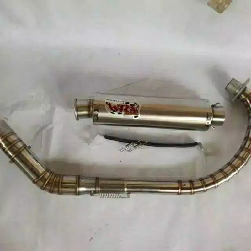 Knalpot wrx oval cincin leher fuul cacing buat montor vixion mega pro gl pro tiger