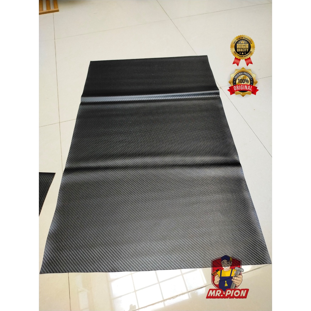 KULIT JOK MOTOR KARBON 51X85 cm POLOS HITAM COVER JOK KULIT OSCAR KULIT