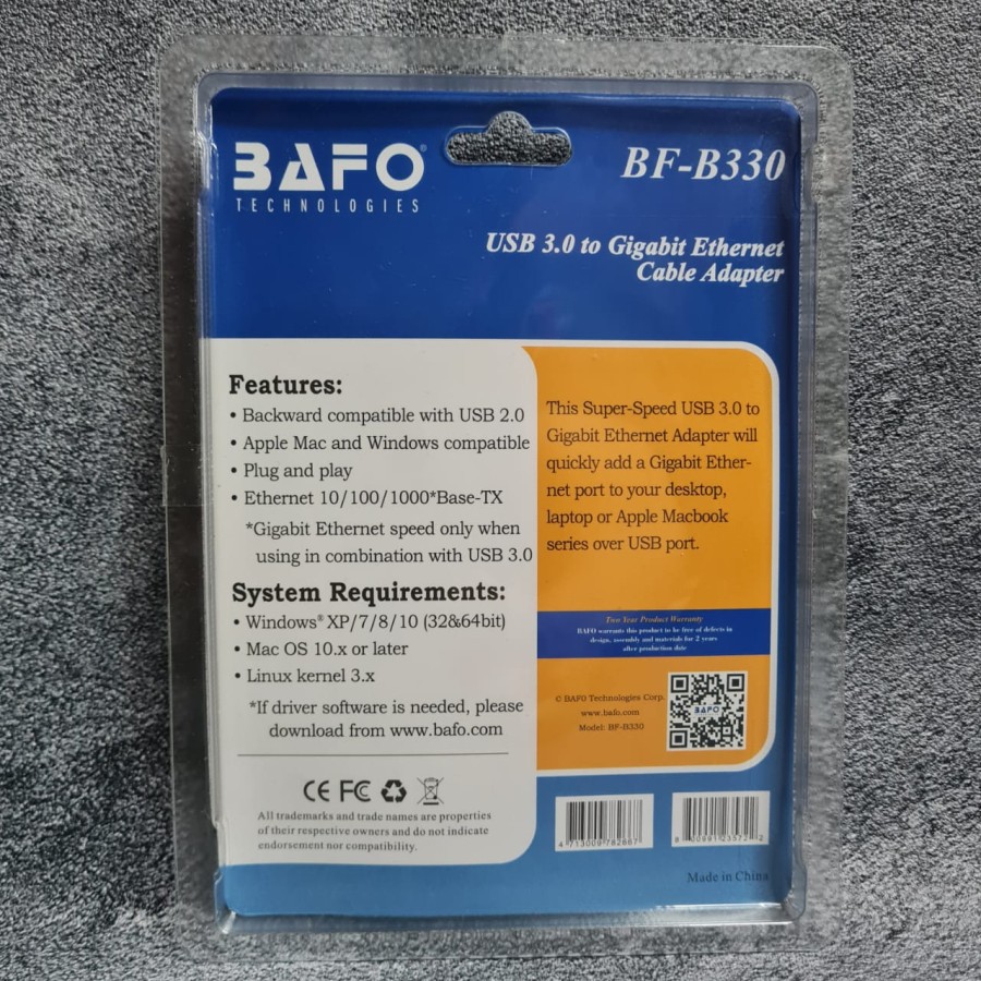 BAFO USB3.0 to LAN GIGABIT BF-330