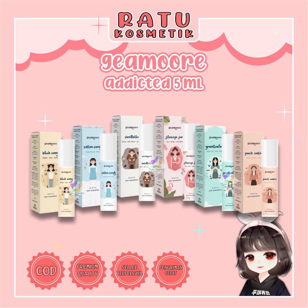 ❤ RATU ❤ Geamoore Addicted Parfum Series | Parfum Geamore Thailand Roll On 5 Ml (✔️BPOM)