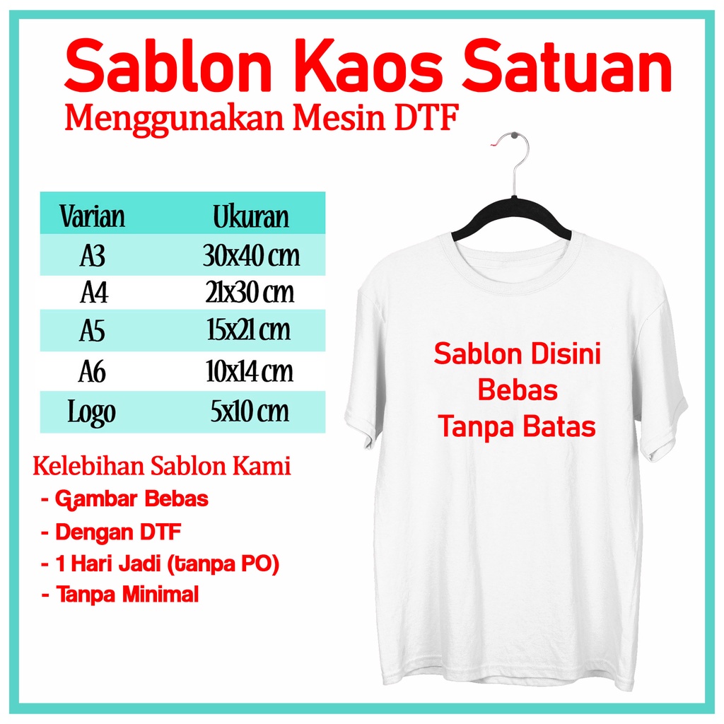 Jasa Custom Koas Sablon Satuan DTF/Printing Tanpa Minimal