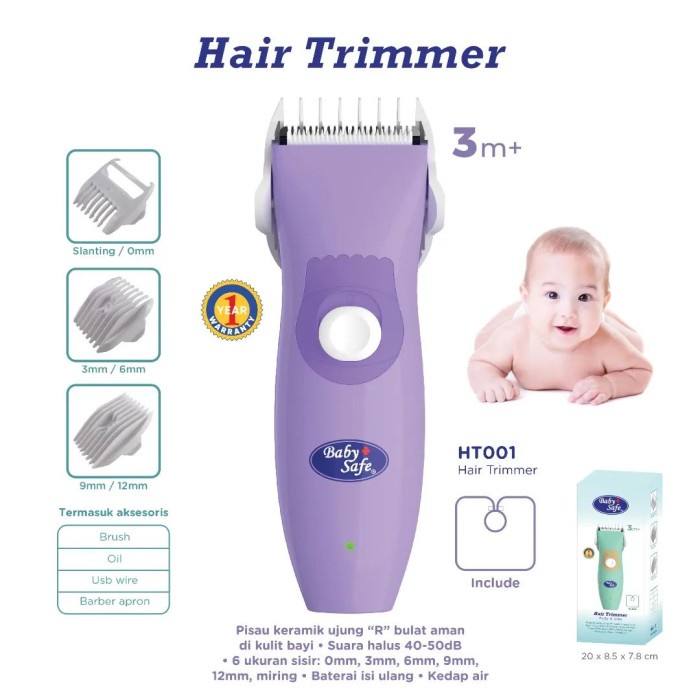 BABY SAFE Hair Trimmer Alat Cukur Rambut Bayi Cukuran Babysafe