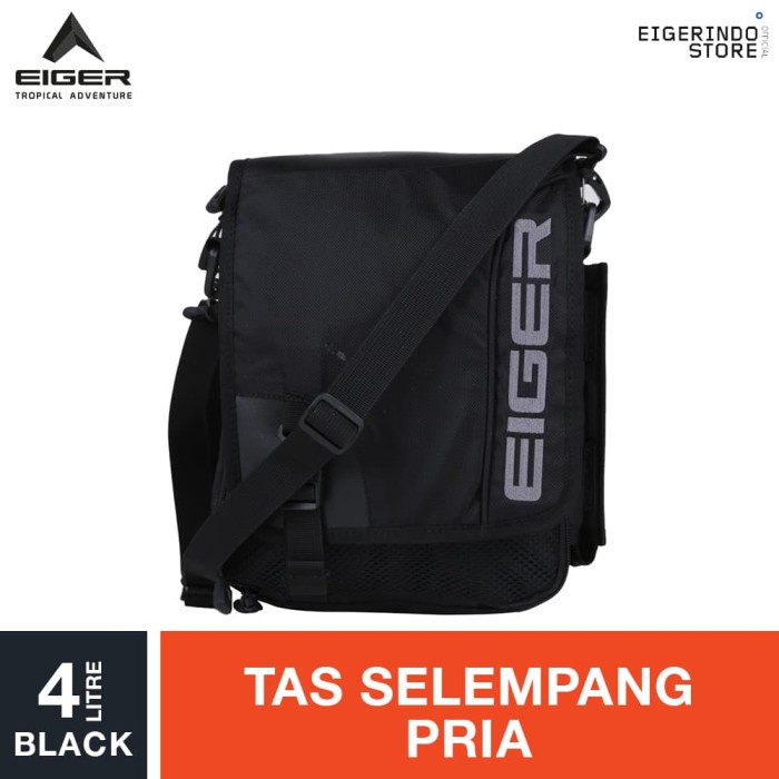 Tas Selempang Eiger Logo Eiger Travel Pouch 4L Black Tas Slempang Pria Murah Original Sling Bag Pria