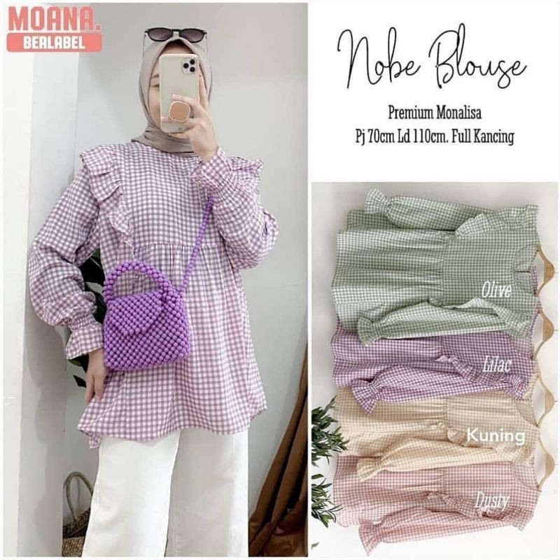 Nobe Blouse ATASAN, TUNIK, Blouse wanita, atasan wanita, BLOUSE, Fashion muslim, baju wanita, fashio