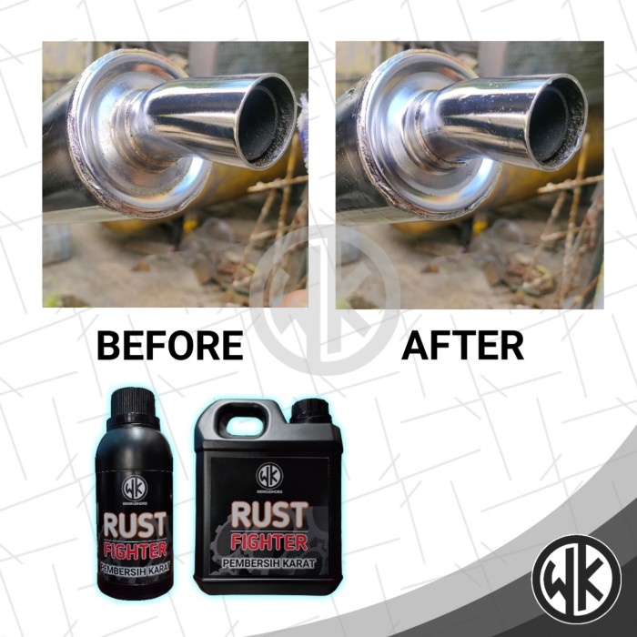 Rust Fighter Pembersih Karat Kerak Mesin Serbaguna Pada Besi Stainless Baja Metal Chrome