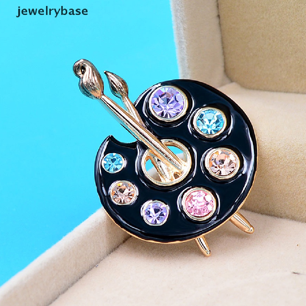 [jewelrybase] Draw Palette Brooch Creative Rhinestone Pins And Brooches Women And Men Pin 2 Co Boutique