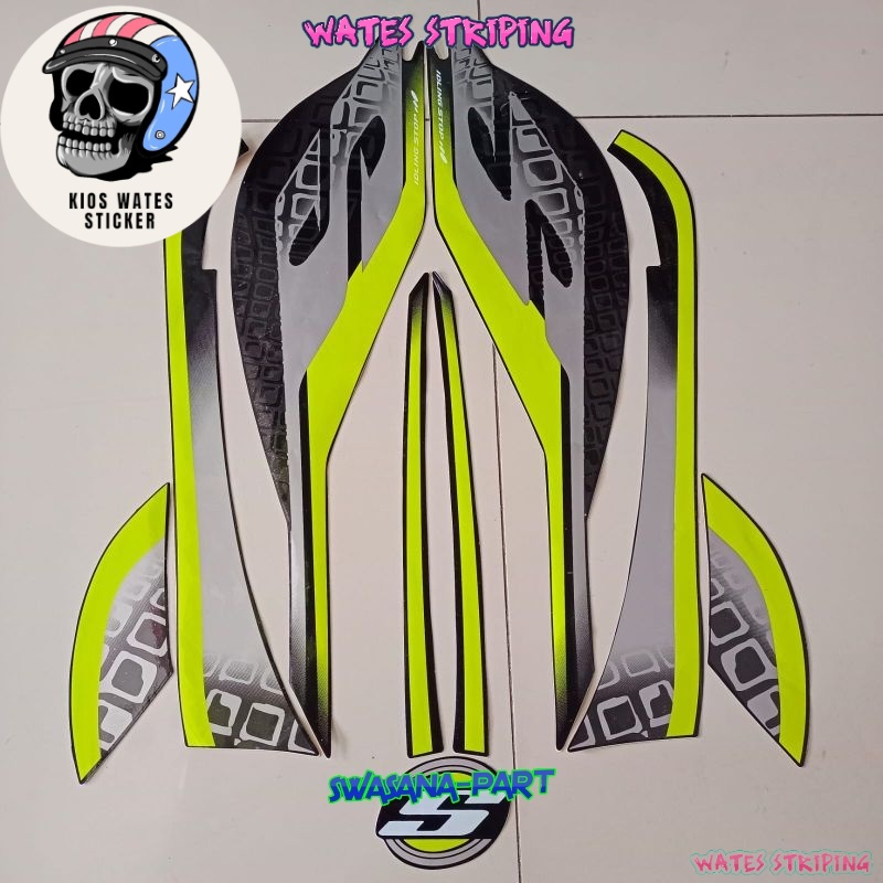 Striping Sticker Lis Les Polet motor honda scoopy 2019 sporty hitam full list hijau stabilo body sta