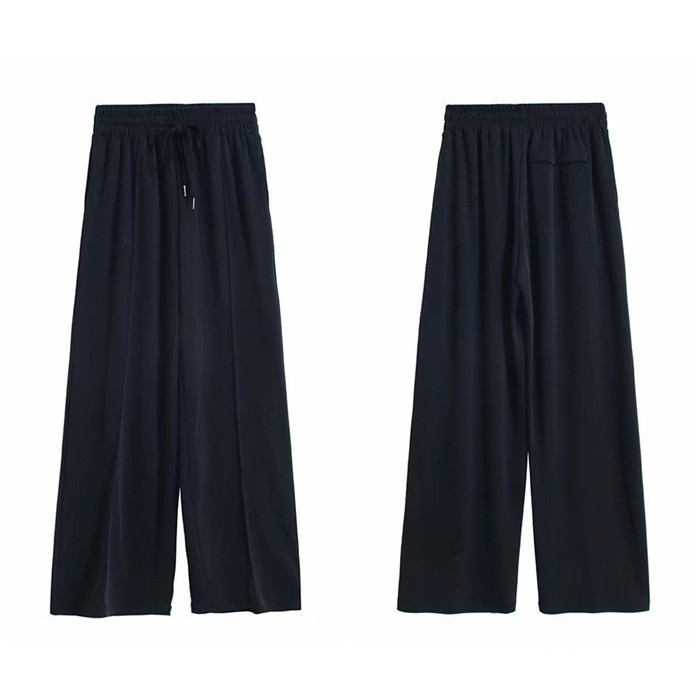 [baju wanita korea]  Celana Panjang Karet Kulot Maxi Wanita Korea Import Hitam