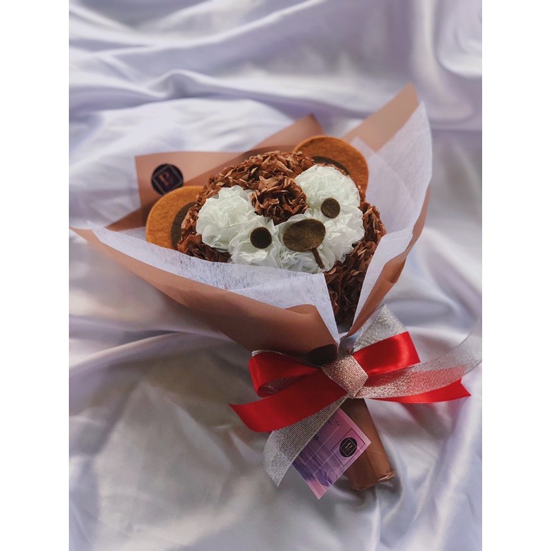 BUNGA KERTAS BERUANG DUFFY / BUNGA KARAKTER BERUANG DUFFY