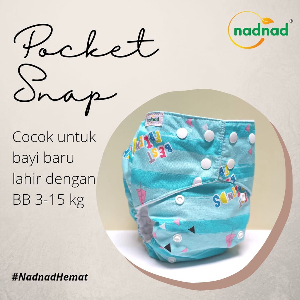 Clodi Nadnad Cloth Diaper Popok Bayi Lembut