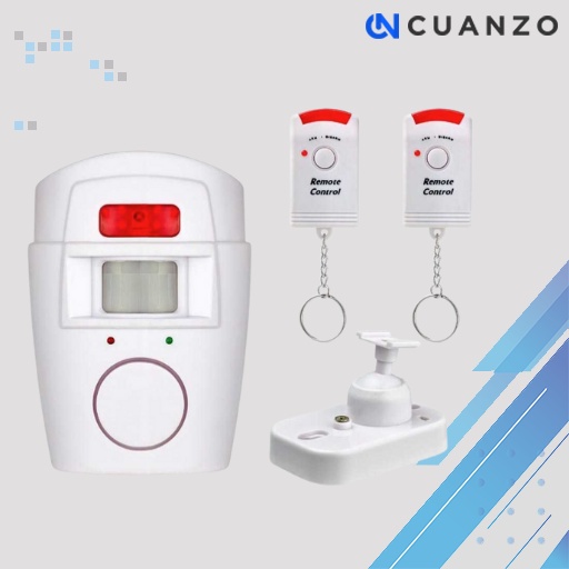 Alarm Anti Maling Infrared PIR Sensor Gerak 2 Remote / Alarm Rumah Anti Maling Sensor Gerak Getar Otomatis Rush Tanpa Kabel / Alat Keamanan Rumah Alarm Sensor Sentuh / Deterktor Alarm Nirkable Pintu Rumah Sensor / Gembok Rumah Anti Maling Murah Original