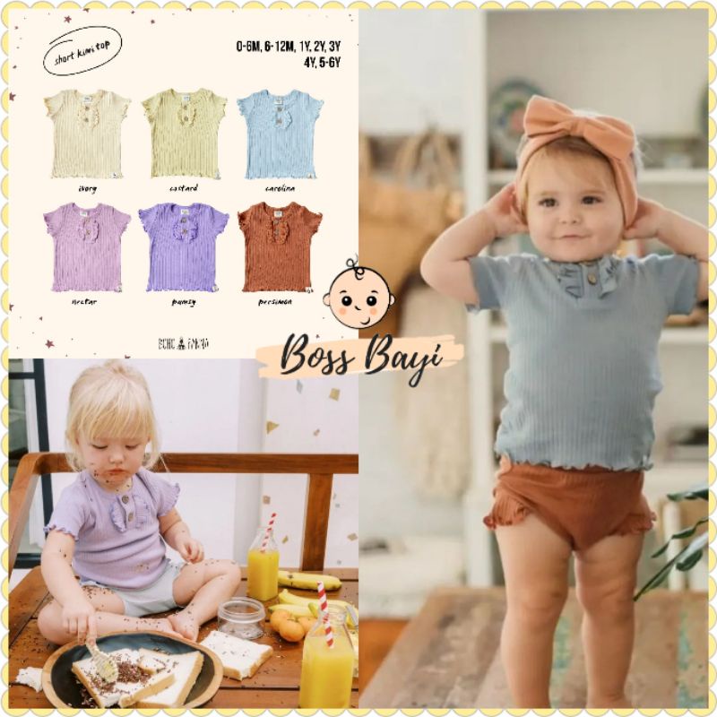 BOHOPANNA - Short Kimi Top / Baju Kaos Atasan Anak Perempuan