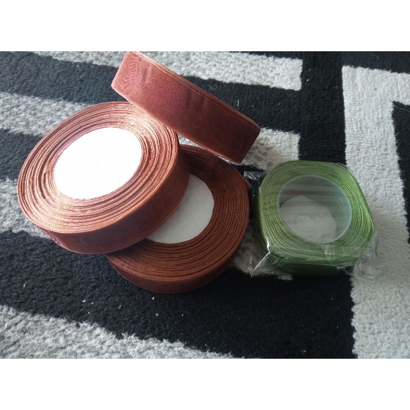 

pita organdi 2,5cm coklat 50 yard