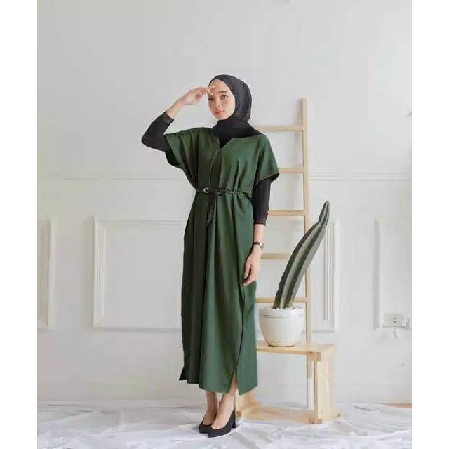 Tunik Amelia/plus gesper/belt update terbaru/long tunik