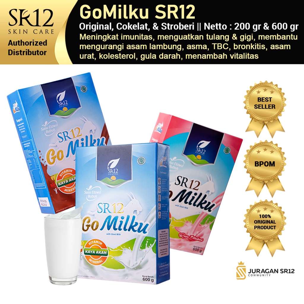 Susu Go Milku SR12 Go Milku SR12 Susu Kambing Etawa Susu Ibu Hamil Penggemuk Badan Etawaku Platinum BPOM