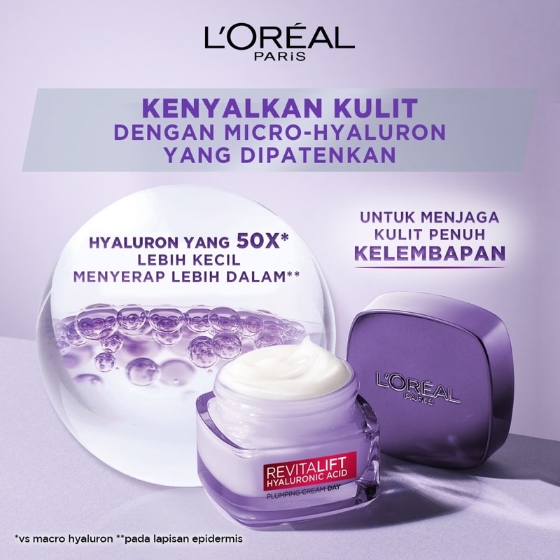 L'OREAL REVITALIFT HYALURONIC ACID PLUMPING CREAM DAY 50ml