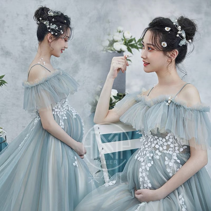 NEW Ready-to-wear 08 Maternity Gown for Photoshoot Dress Gaun Baju Bumil Ibu Ham