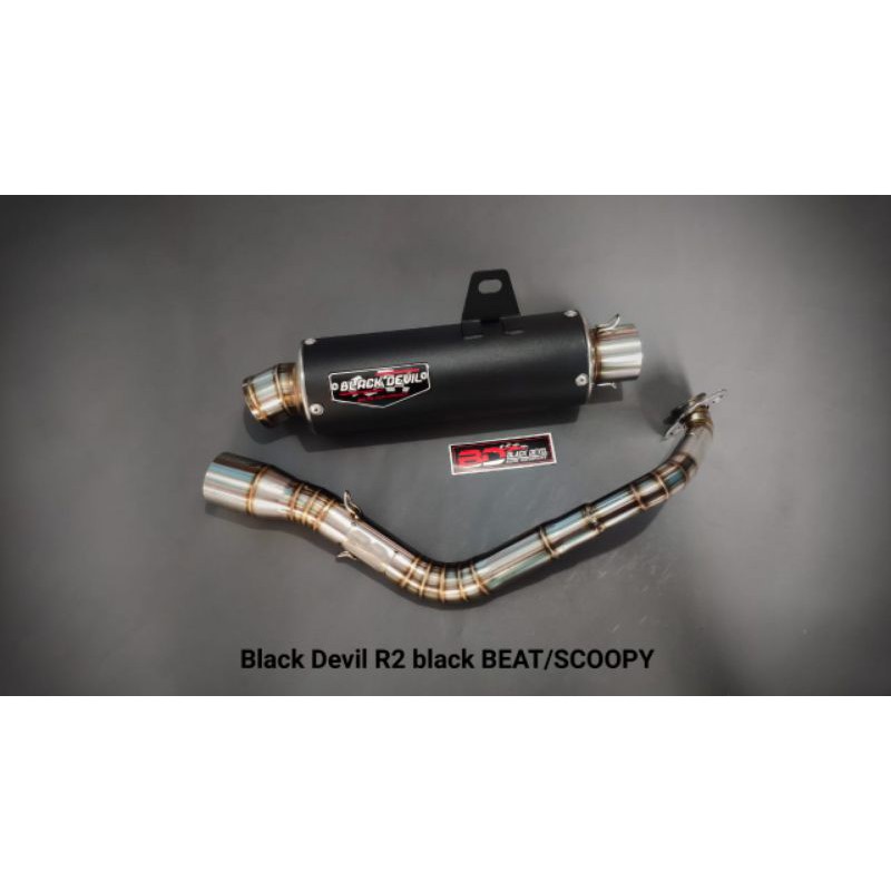 Knalpot Black Devil Black Series Scoopy Fullsystem
