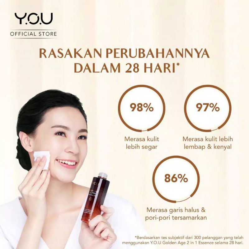 Kosmetik You Golden Age Toner Wajah / 2 in 1 Essence 100ml