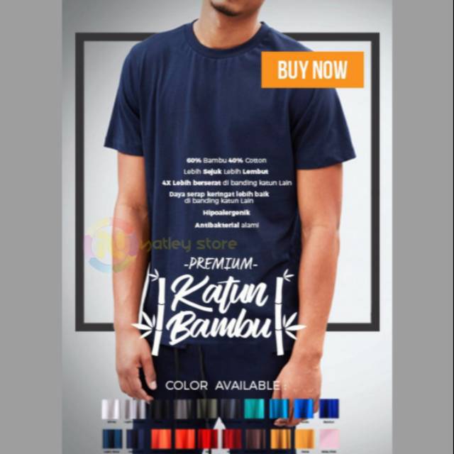 Kaos Polos Katun Bambu