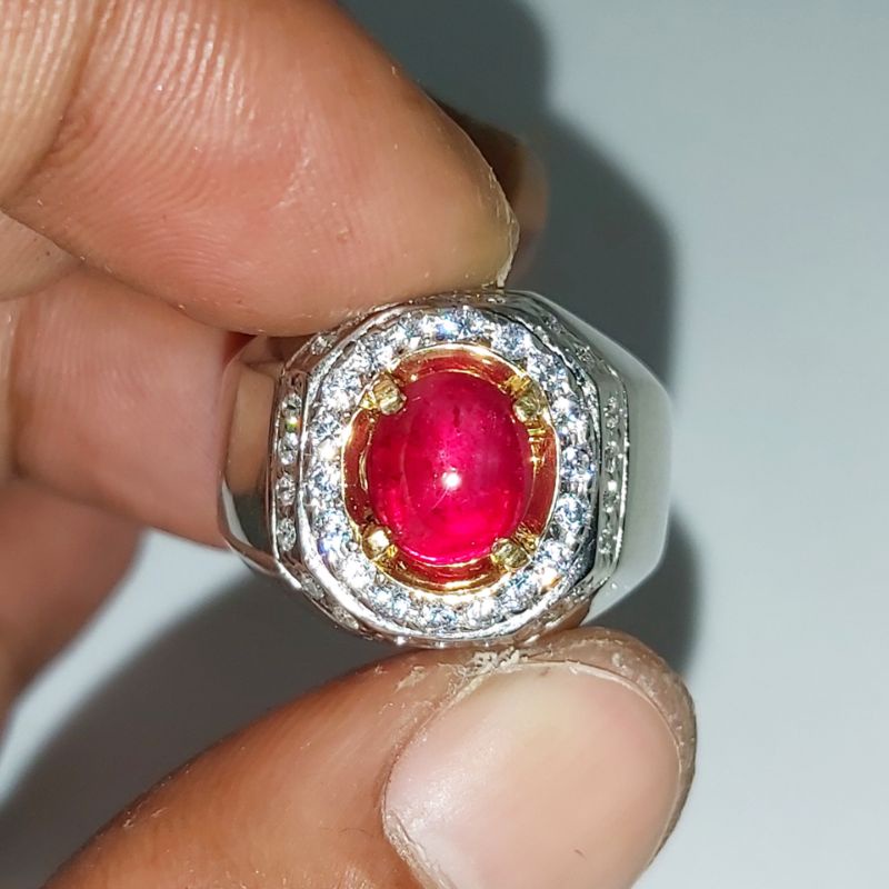 HQ NATURAL STAR RED RUBY 1.80CT TANZANIA - BLUE SPINEL-FANCY SAPPHIRE-GREEN EMERALD-CATS EYE SILIMAN