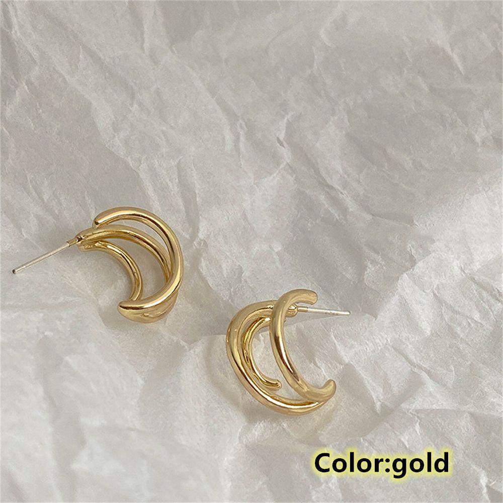 Lily Hoop Earring Woman Simplicity Retro Berbentuk C