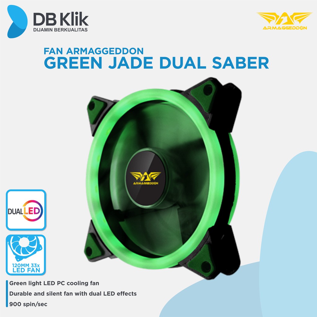 Fan Armaggeddon Green Jade Dual Saber 12cm