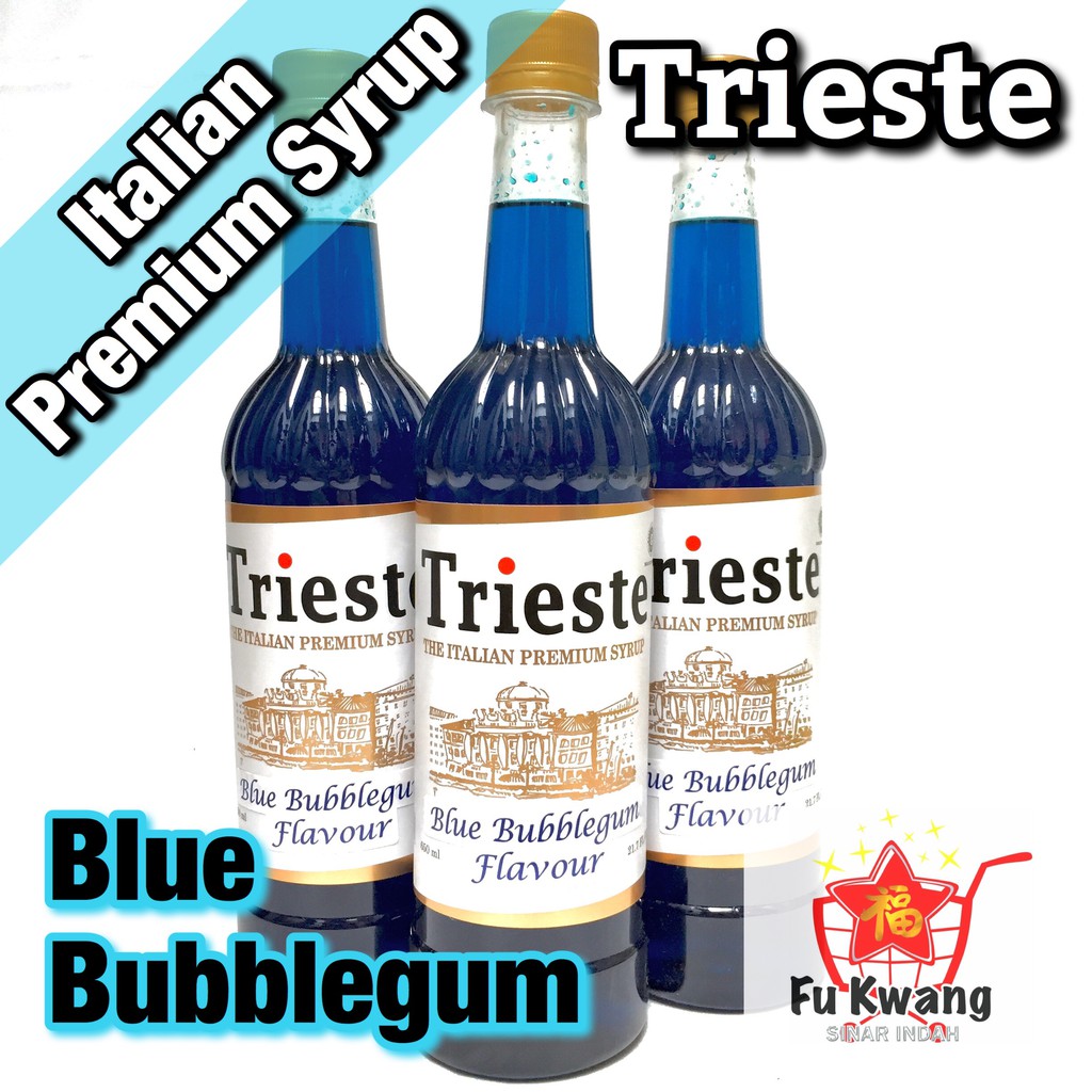 

Sirup Trieste Premium Syrup Rasa Blue Bubblegum Flavour 650 ml