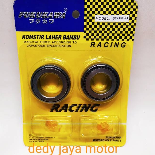 Komstir racing scorpio laher bambu produk original fukukawa genuine parts berkualitas terjamin