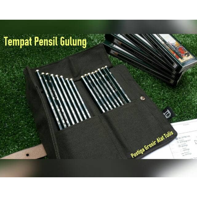 

TEMPAT PENSIL GULUNG CANVAS / PENCIL CASE ROLL UP - Cokelat Tua promo
