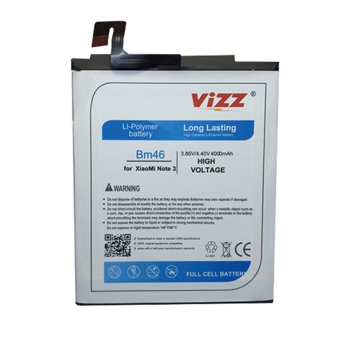 BATERAI VIZZ XIAOMI REDMI NOTE 3 BM46 BATRE BATERE DOUBLE POWER