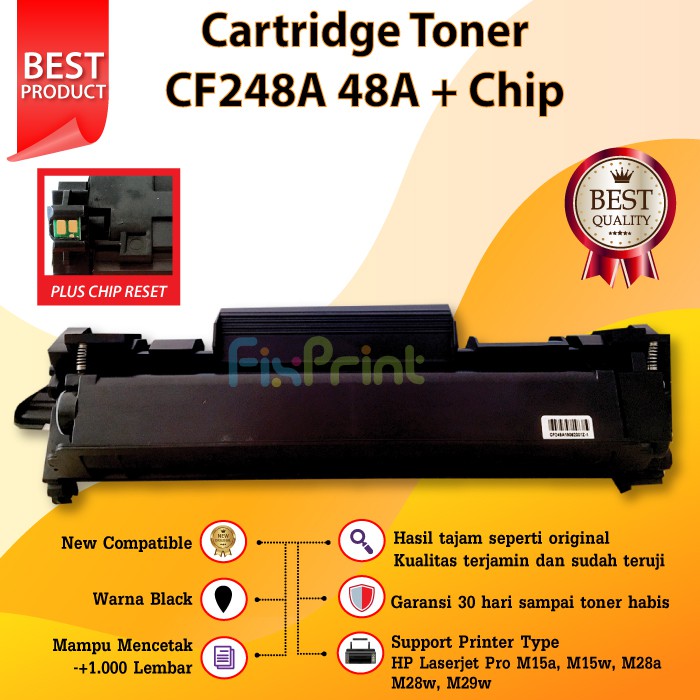 Toner Cartridge Compatible HP 48A CF248A Printer Laserjet Pro M15a M15w M28a M28w M29w