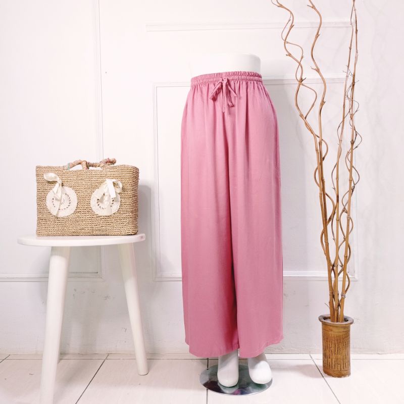 CELANA KULOT WANITA HIGHWAIST RAYON PREMIUM | KULOT PREMIUM JUMBO TALI KEKINIAN | KULOT BAHAN RAYON 