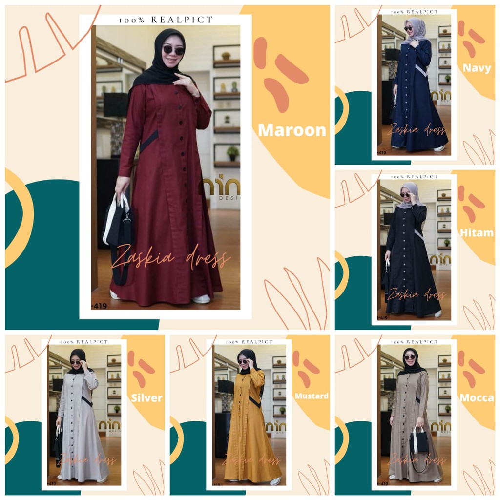 Zaskia Dress - Gamis Ninos