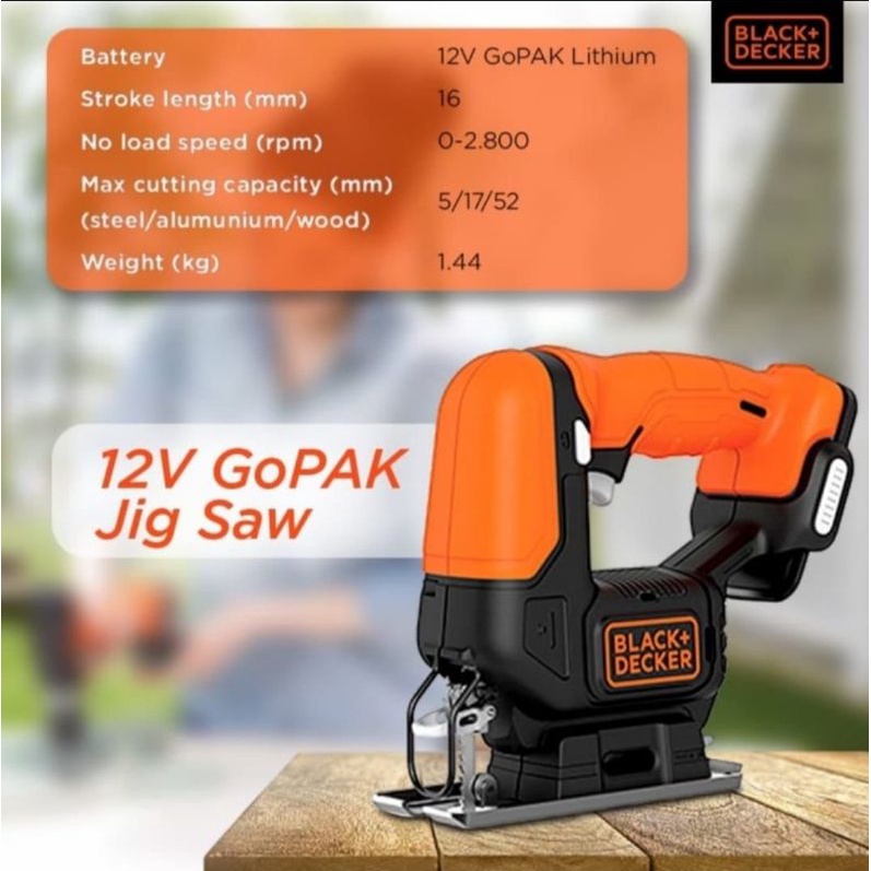 BLACK+DECKER GOPAK 4 TOOL COMBO KIT 4 IN 1 PERKAKAS BDCK123S1S-B1