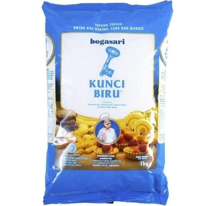 

TERMURAH Tepung Terigu Kunci Biru 1kg, 1dus