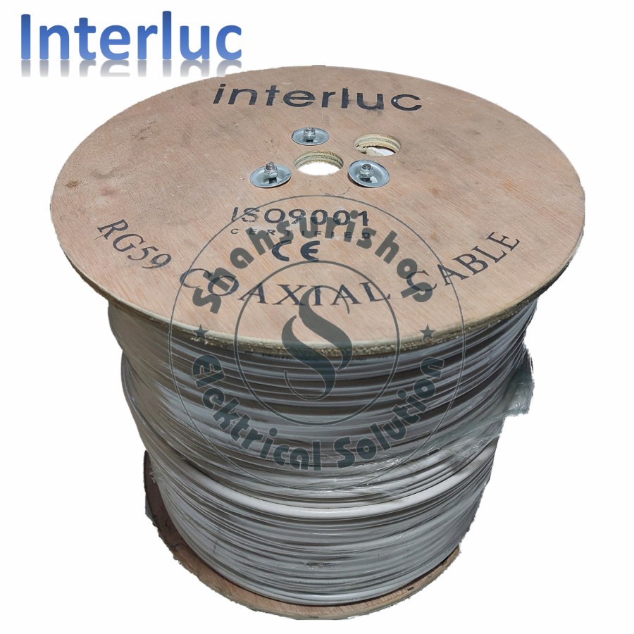 INTERLUC KABEL CCTV RG59 COAXIAL + POWER DC 300 METER FULL