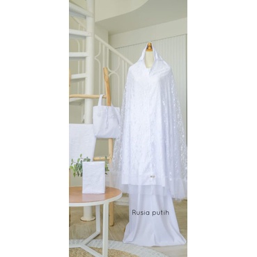 Mukena Rusia Putih Ori