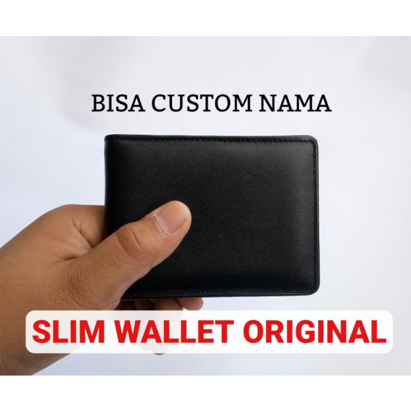 Dompet Kulit Pria Asli Original Model Mini Kecil Slim Wallet Tipis Minimalis 100% Kulit Asli Dompet 