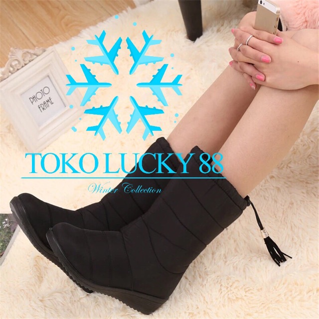 IMPORT Flash Sale Cuci Gudang Boots Snow Sepatu Boots Winter Musim Dingin