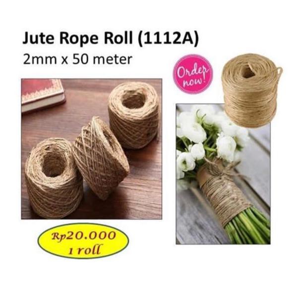 

Kekinian.. Jute Rope roll (1112A)tali rami goni - barang florist 0FP