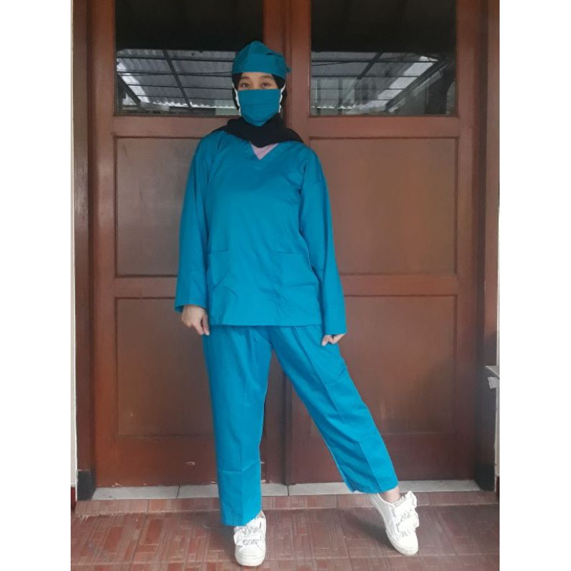 Baju Oka Lengan Panjang Hijau Tosca
